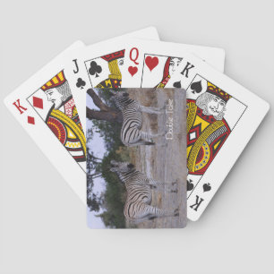 Baraja De Cartas Foto de doble toma de cebra