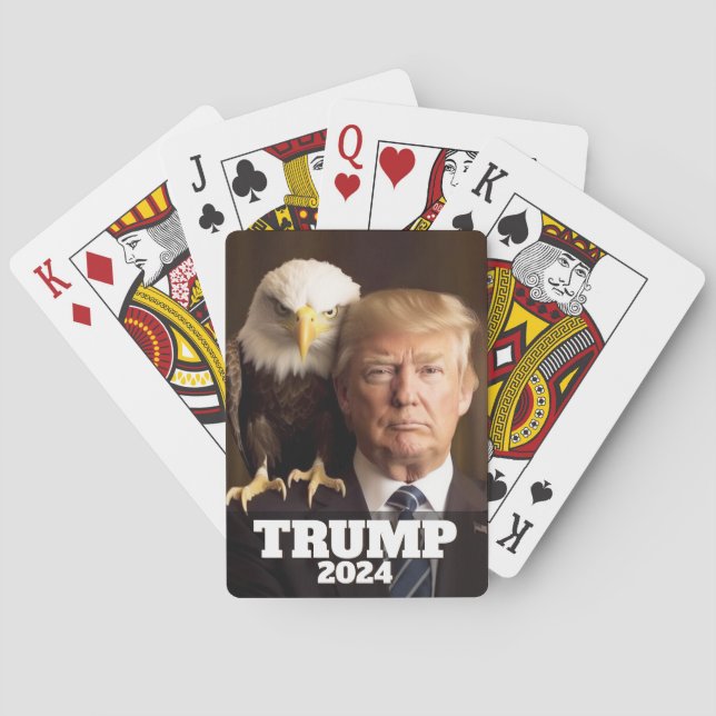 Baraja De Cartas Foto de Donald Trump 2024 - águila calva en el hom (Reverso)