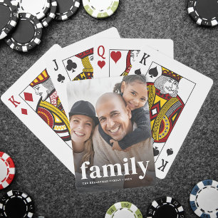 Baraja De Cartas Foto de familia moderna simple personalizada
