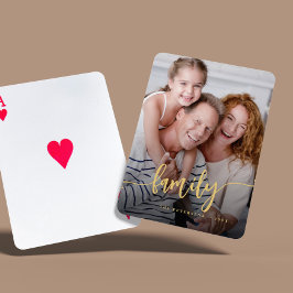 Baraja De Cartas Foto de guión de familia moderna personalizada