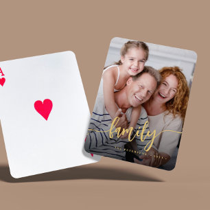 Baraja De Cartas Foto de guión de familia moderna personalizada