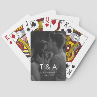 Baraja De Cartas Foto de imagen personalizada boda moderna
