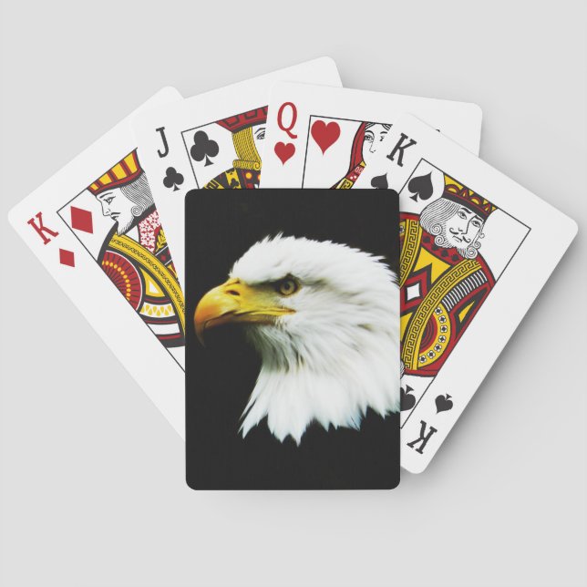 Baraja De Cartas Foto de la cabeza de Bald Eagle (Reverso)