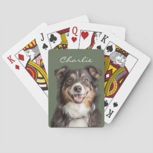 Baraja De Cartas Foto de mascota personalizada y nombre
