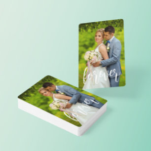 Baraja De Cartas Foto de matrimonio personalizado para siempre