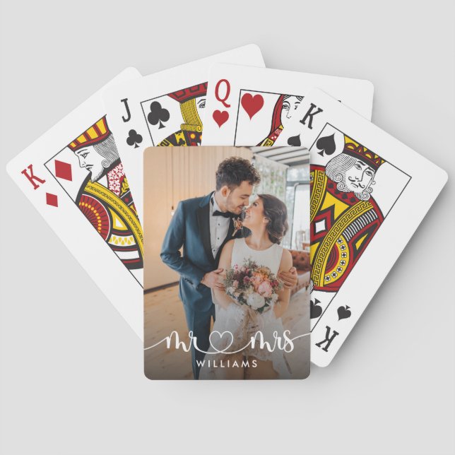 Baraja De Cartas Foto de Mr & Mrs Newlyweds (Reverso)