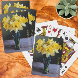 Baraja De Cartas Foto de naturaleza muerta de narcisos amarillos vi