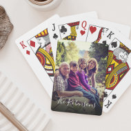 Baraja De Cartas Foto de nombre de familia con filtro brillante per