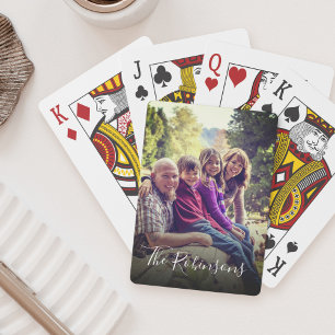 Baraja De Cartas Foto de nombre de familia con filtro brillante per