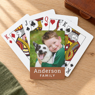 Baraja De Cartas Foto de nombre de familia personalizado Cognac mod