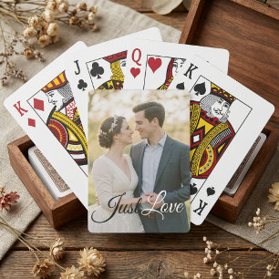 Baraja De Cartas Foto de Pareja Personalizada y Texto Romántico Ani