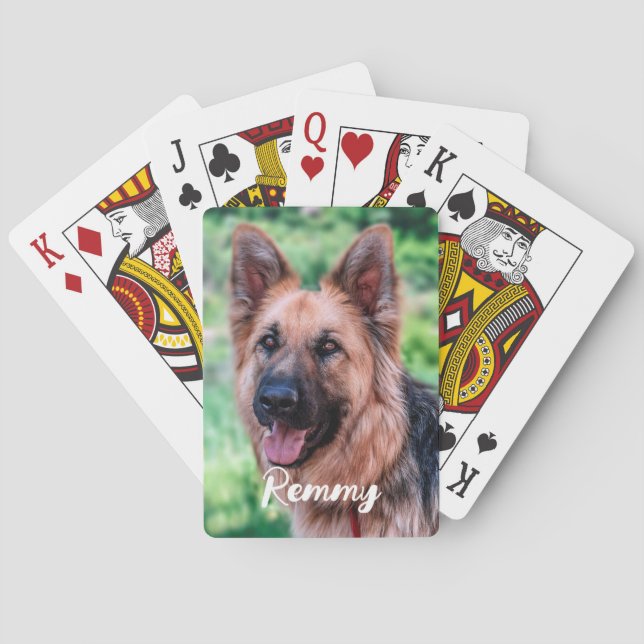 Baraja De Cartas Foto de perro - Mascota - Perro amante (Reverso)