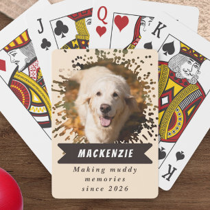 Baraja De Cartas Foto de perro personalizada Nombre divertido Salpi