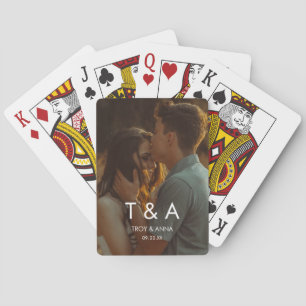 Baraja De Cartas Foto de personalizado Boda moderno