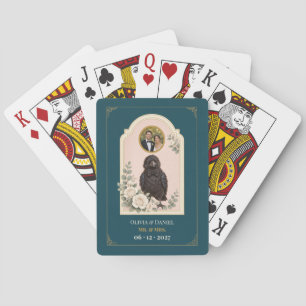 Baraja De Cartas Foto de recuerdo de boda de cuervo bebé personaliz