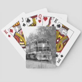 Baraja De Cartas Foto de tren pintoresco en blanco y negro