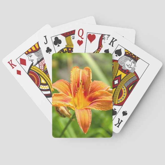 Baraja De Cartas Foto de una flor de Lily grande (Reverso)