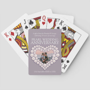 Baraja De Cartas Foto del aniversario de Pearl 30 bodas