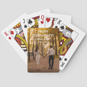Baraja De Cartas Foto del aniversario del personalizado cree su pro