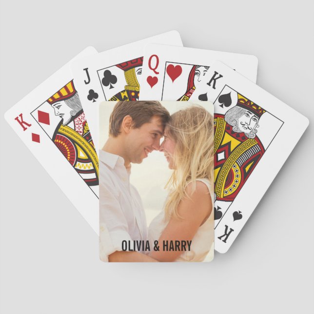 Baraja De Cartas Foto del Personalizado de regalo de marido (Reverso)