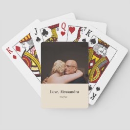 Baraja De Cartas Foto del Personalizado del Día del Padre