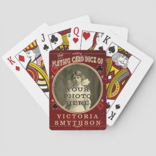 Baraja De Cartas Foto del Personalizado del Oeste Antiguo Personali
