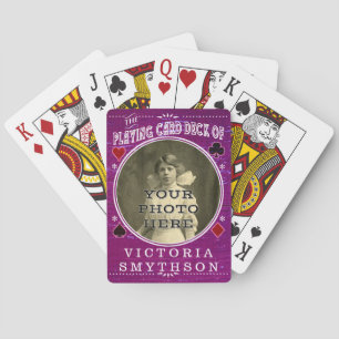 Baraja De Cartas Foto del Personalizado del Oeste Viejo Personaliza