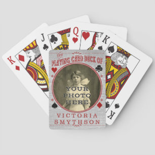 Baraja De Cartas Foto del Personalizado del viejo Oeste Personaliza