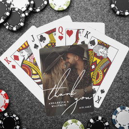 Baraja De Cartas Foto elegante de agradecimiento