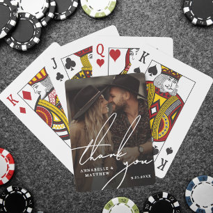 Baraja De Cartas Foto elegante de agradecimiento