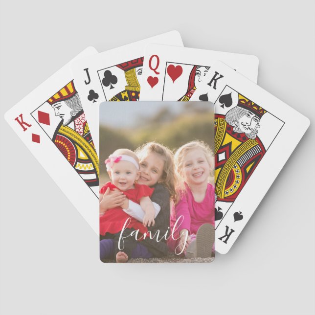 Baraja De Cartas Foto familiar (Reverso)