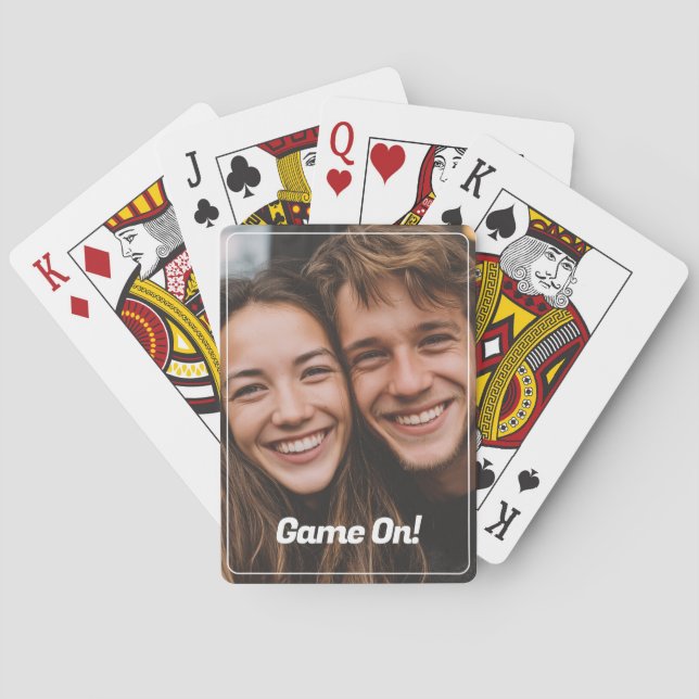 Baraja De Cartas Foto Familiar 'Game On' (Reverso)