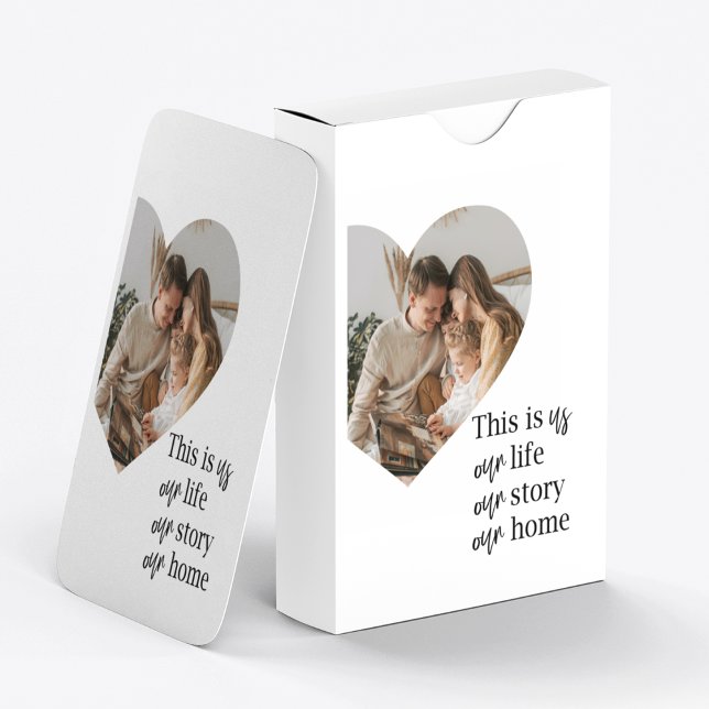 Baraja De Cartas Foto familiar moderna de pareja y regalo de presup (Subido por el creador)