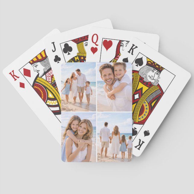 Baraja De Cartas Foto familiar personalizada (Reverso)