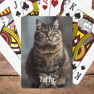 Baraja De Cartas Foto mascota Jugando Tarjetas Gato Mamá Regalo Ide
