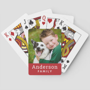 Baraja De Cartas Foto moderna de apellido familiar personalizado en