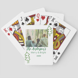 Baraja De Cartas Foto moderna del árbol de Navidad verde de nombre 