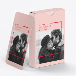 Baraja De Cartas Foto moderna | Regalo de San Valentín Red & Pink H