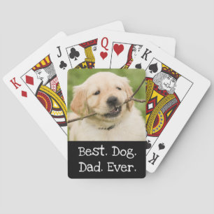Baraja De Cartas Foto Perro Personalizado Mejor Perro Padre Negro