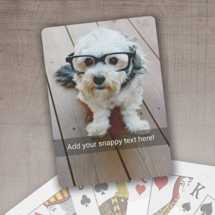 Baraja De Cartas Foto personalizada con tu propio meme de Snap Chat