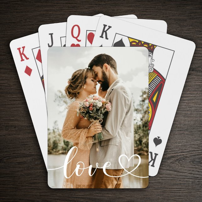 Baraja De Cartas Foto Personalizada Corazón de Amor  (Subido por el creador)