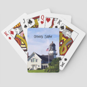 Baraja De Cartas Foto personalizada del faro de Cape Elizabeth Main