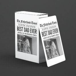 Baraja De Cartas Foto personalizada del mejor periódico de papá