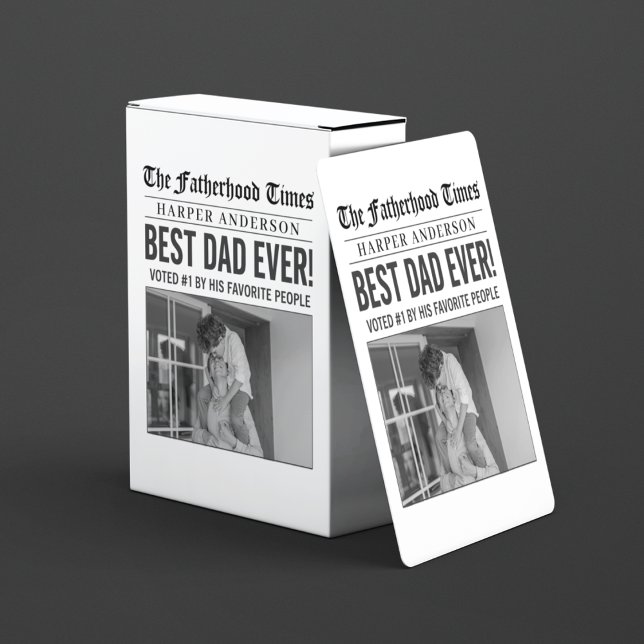 Baraja De Cartas Foto personalizada del mejor periódico de papá (Subido por el creador)