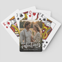 Baraja De Cartas Foto personalizada Feliz Día de San Valentín elega