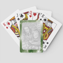 Baraja De Cartas Foto personalizada | Marco verde