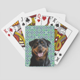 Baraja De Cartas Foto Personalizada Mascota Perro Patrón Mandala Ve