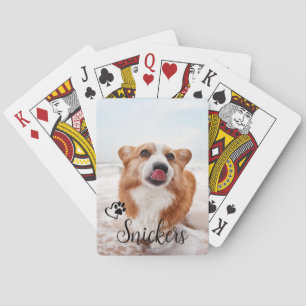 Baraja De Cartas Foto personalizada perro gato nombre mascota monog