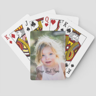 Baraja De Cartas Foto personalizada y texto manuscrito
