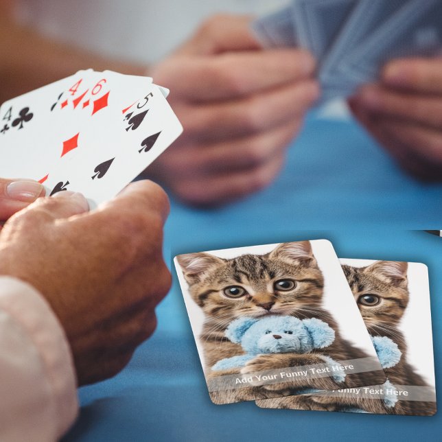 Baraja De Cartas Foto personalizado con su propio meme gracioso (Custom Photo with Your Own Funny Meme Poker Cards)